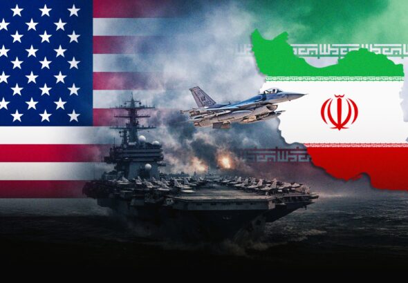 This image illustrates the rising tensions between United States and Iran with visuals of airstrikes, fighter jets, and missile launches. It represents the ongoing developments in the US Iran War Latest Update and highlights the global attention on the Middle East conflict.